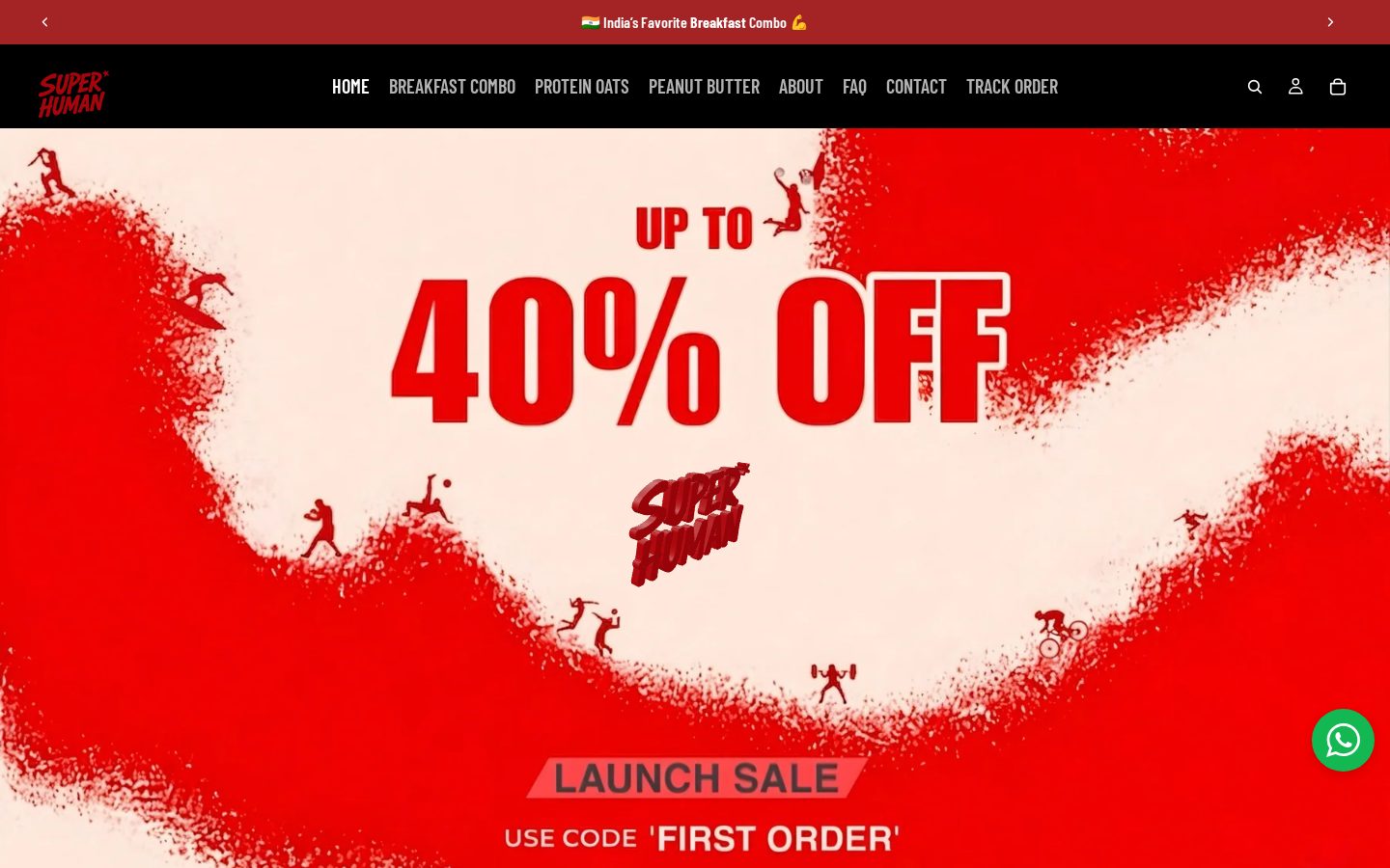 Homepage of Eat Superhuman